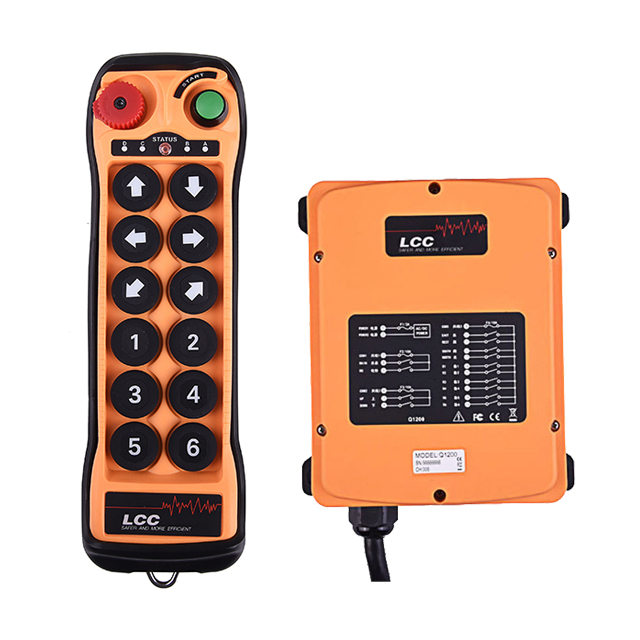 Q1200 LCC 12 кнопок одноступенчатого водоустойчивого дистанционного управления радио промышленного крана